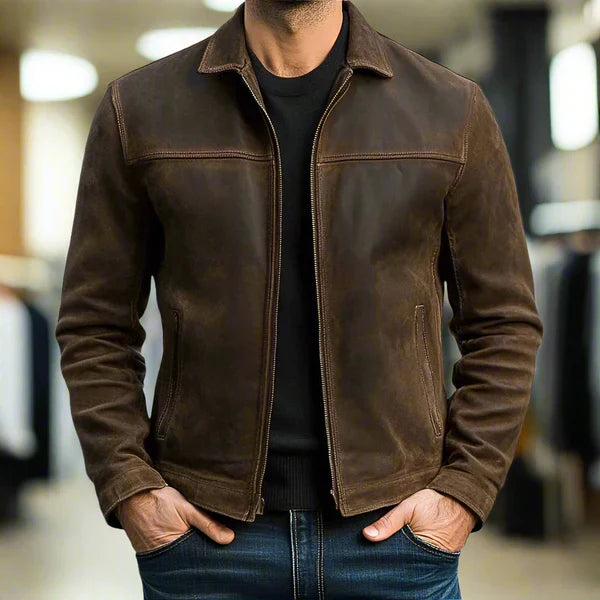 Mcmillan | Leather Jacket with Zipper