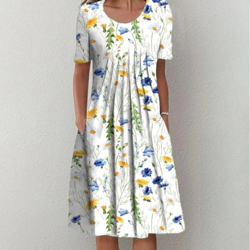 Abigail | Stylish and Casual Floral Dress with Pockets