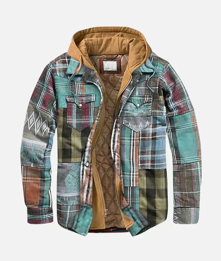 Alan – Patchwork checkered jacket