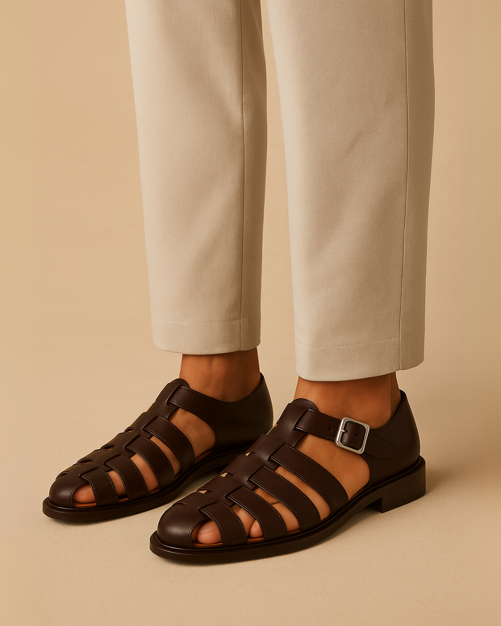 Jade | Closed sandal with elegant buckle