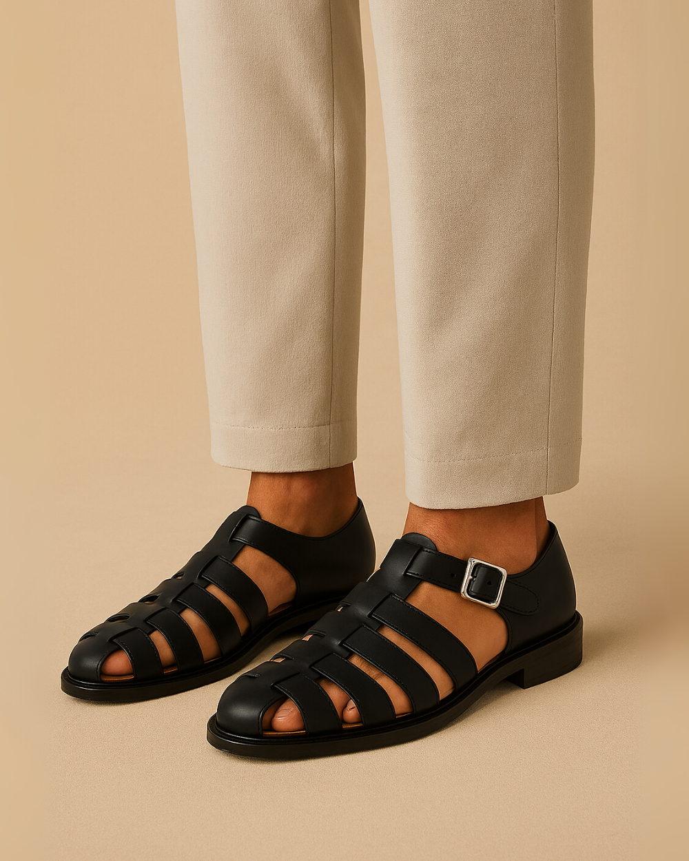 Jade | Closed sandal with elegant buckle