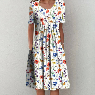 Abigail | Stylish and Casual Floral Dress with Pockets