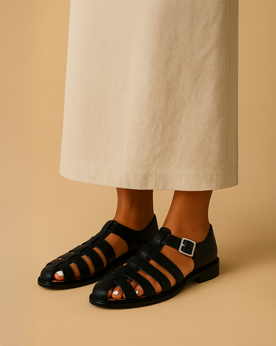 Jade | Closed sandal with elegant buckle