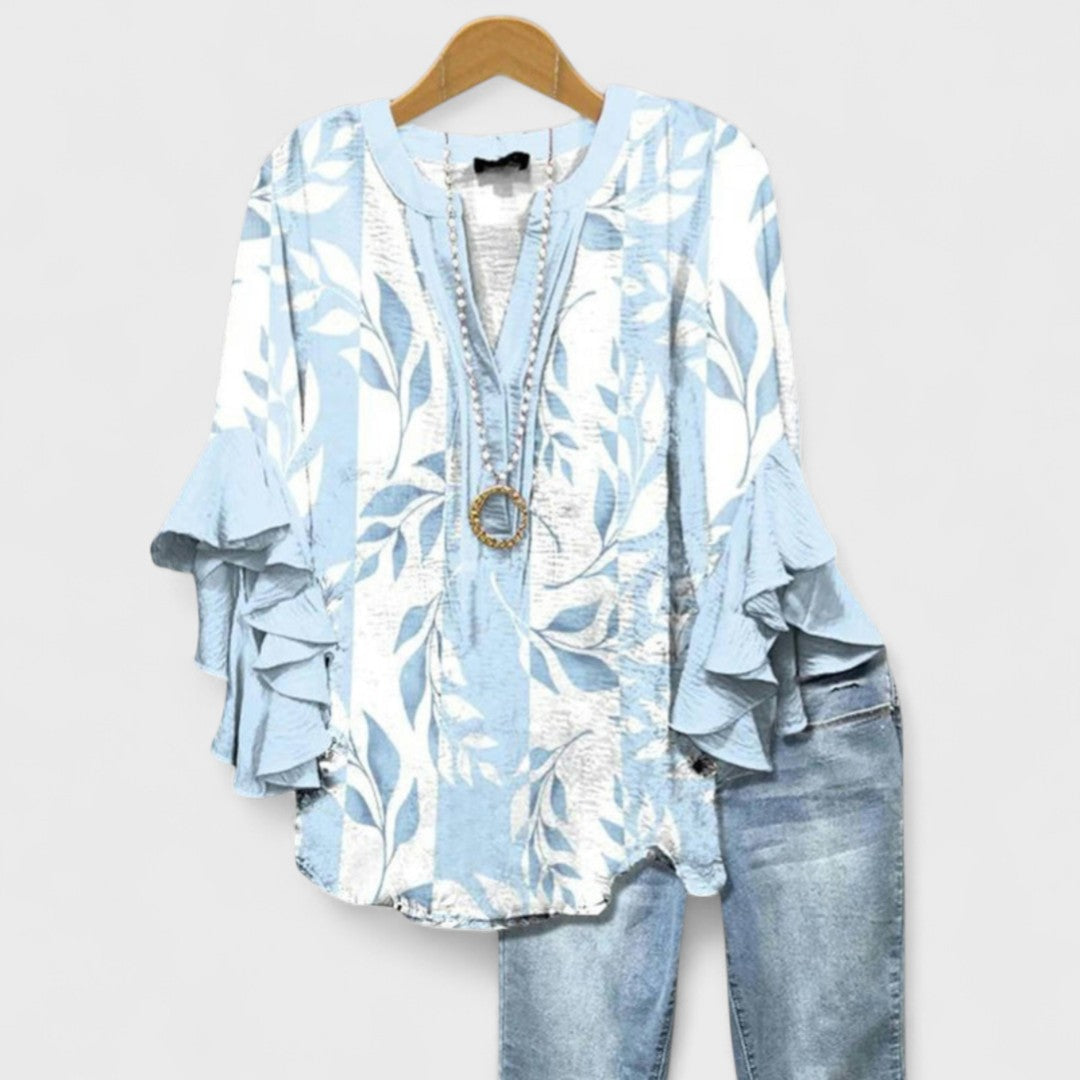 Isabella | Blouse with Elegant Flowers