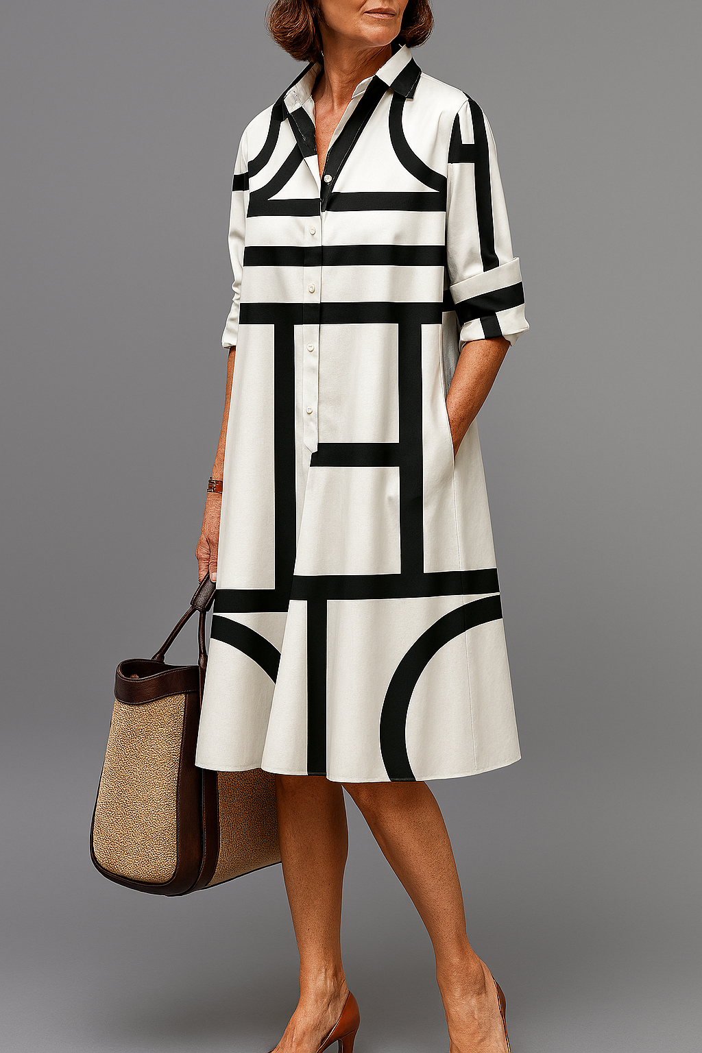 Brigitte – Luxe Midi Dress for Effortless Elegance