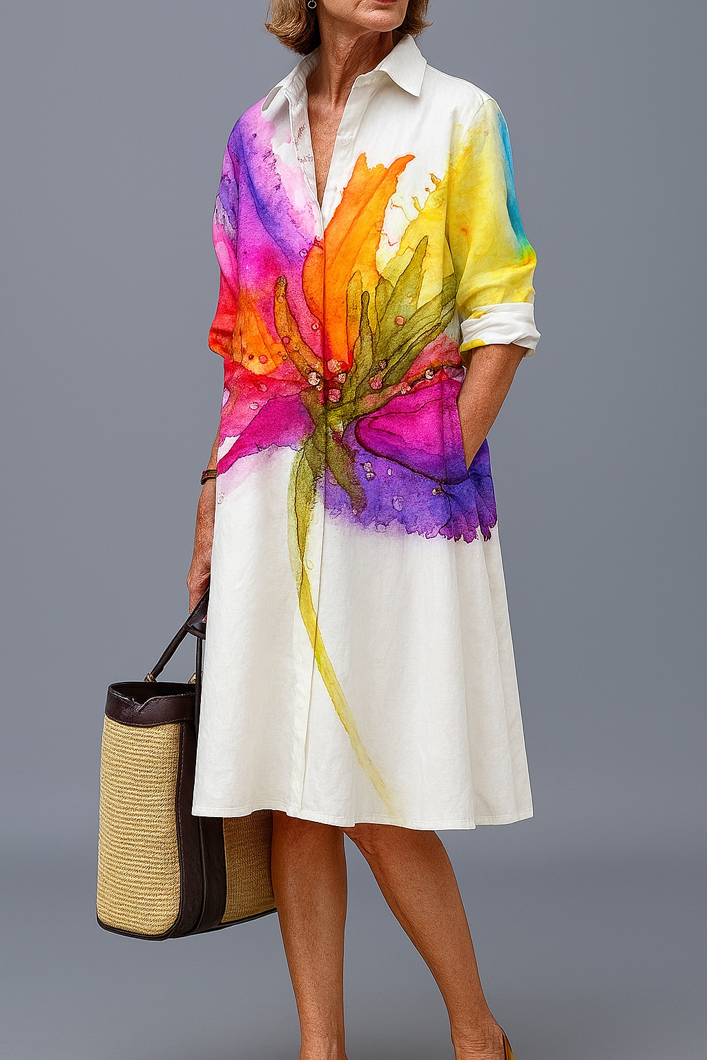 Doris – Luxe Midi Dress for Effortless Summer Comfort